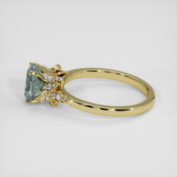 1.63 Ct. Bluish Green Sapphire Ring, 14K Yellow Gold 4