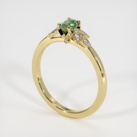 0.46 Ct. Green Sapphire Ring, 14K Yellow Gold 2