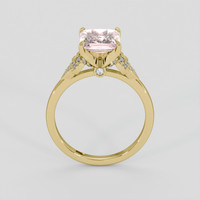 2.18 Ct. Peach Sapphire Ring, 14K Yellow Gold 3