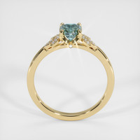 0.85 Ct. Greyish Blue Sapphire Ring, 14K Yellow Gold 3