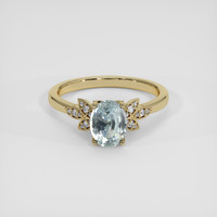 1.79 Ct. Bluish Green Sapphire Ring, 14K Yellow Gold 1