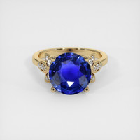 4.55 Ct. Blue Sapphire Ring, 18K Yellow Gold 1