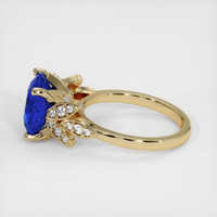 4.55 Ct. Blue Sapphire Ring, 18K Yellow Gold 4