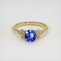 1.13 Ct. Blue Sapphire Ring, 18K Yellow Gold 1