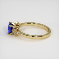 1.13 Ct. Blue Sapphire Ring, 18K Yellow Gold 4