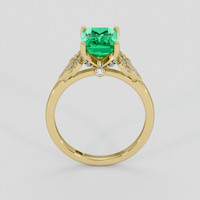 2.21 Ct. Emerald Ring, 18K Yellow Gold 3