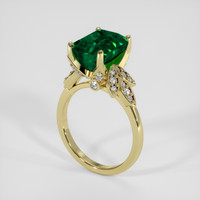 3.86 Ct. Emerald Ring, 18K Yellow Gold 2