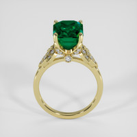 3.86 Ct. Emerald Ring, 18K Yellow Gold 3