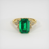 4.05 Ct. Emerald Ring, 18K Yellow Gold 1