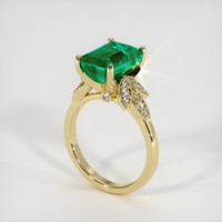 3.87 Ct. Emerald Ring, 18K Yellow Gold 2