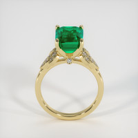 3.87 Ct. Emerald Ring, 18K Yellow Gold 3