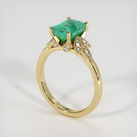 1.76 Ct. Emerald Ring, 18K Yellow Gold 2