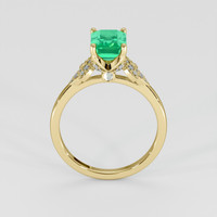 1.43 Ct. Emerald Ring, 18K Yellow Gold 3