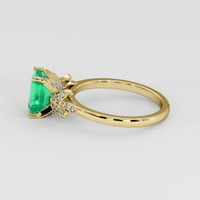 1.43 Ct. Emerald Ring, 18K Yellow Gold 4