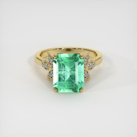 3.05 Ct. Emerald Ring, 18K Yellow Gold 1