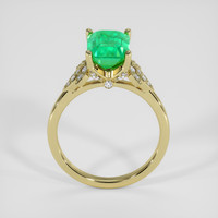 2.26 Ct. Emerald Ring, 18K Yellow Gold 3