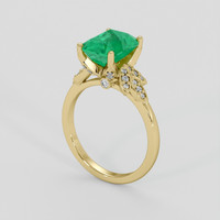 2.52 Ct. Emerald Ring, 18K Yellow Gold 2