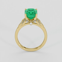 2.52 Ct. Emerald Ring, 18K Yellow Gold 3