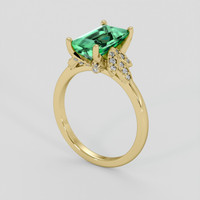 2.42 Ct. Emerald Ring, 18K Yellow Gold 2