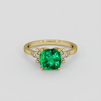 2.07 Ct. Emerald Ring, 18K Yellow Gold 1