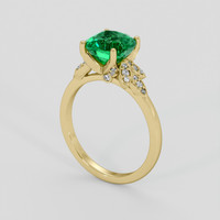 2.07 Ct. Emerald Ring, 18K Yellow Gold 2