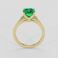 2.07 Ct. Emerald Ring, 18K Yellow Gold 3