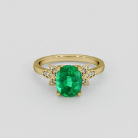 2.35 Ct. Emerald Ring, 18K Yellow Gold 1