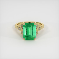 3.76 Ct. Emerald Ring, 18K Yellow Gold 1