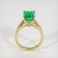 3.76 Ct. Emerald Ring, 18K Yellow Gold 3