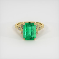 3.56 Ct. Emerald Ring, 18K Yellow Gold 1