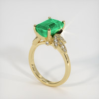 3.56 Ct. Emerald Ring, 18K Yellow Gold 2