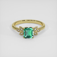 1.01 Ct. Emerald Ring, 18K Yellow Gold 1