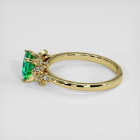 1.01 Ct. Emerald Ring, 18K Yellow Gold 4