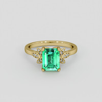 2.50 Ct. Emerald Ring, 18K Yellow Gold 1