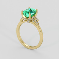 2.50 Ct. Emerald Ring, 18K Yellow Gold 2