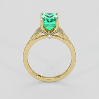 2.50 Ct. Emerald Ring, 18K Yellow Gold 3