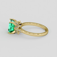 2.50 Ct. Emerald Ring, 18K Yellow Gold 4
