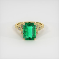 3.01 Ct. Emerald Ring, 18K Yellow Gold 1