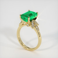 3.01 Ct. Emerald Ring, 18K Yellow Gold 2