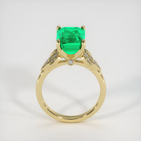 3.01 Ct. Emerald Ring, 18K Yellow Gold 3