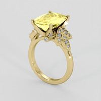 4.43 Ct. Golden Yellow Beryl Ring, 18K Yellow Gold 2