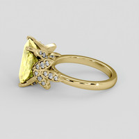 4.43 Ct. Golden Yellow Beryl Ring, 18K Yellow Gold 4