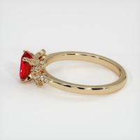1.00 Ct. Ruby Ring, 18K Yellow Gold 4