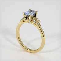 1.15 Ct. Violet Sapphire Ring, 18K Yellow Gold 2
