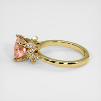 3.59 Ct. Padparadscha Sapphire Ring, 18K Yellow Gold 4