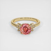 1.67 Ct. Padparadscha Sapphire Ring, 18K Yellow Gold 1