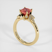 1.67 Ct. Padparadscha Sapphire Ring, 18K Yellow Gold 2