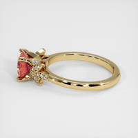 1.67 Ct. Padparadscha Sapphire Ring, 18K Yellow Gold 4