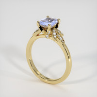 1.15 Ct. Violet Sapphire Ring, 18K Yellow Gold 2