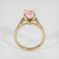 4.13 Ct. Padparadscha Sapphire Ring, 18K Yellow Gold 3